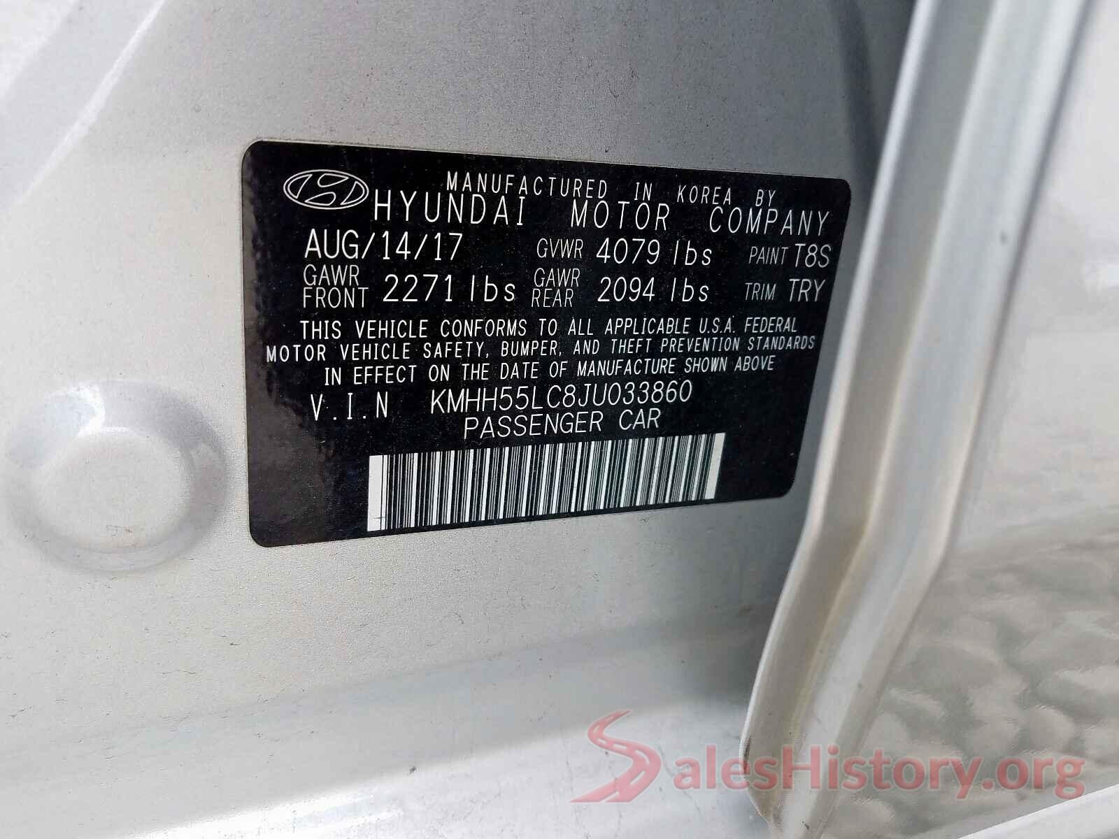 KMHH55LC8JU033860 2018 HYUNDAI ELANTRA