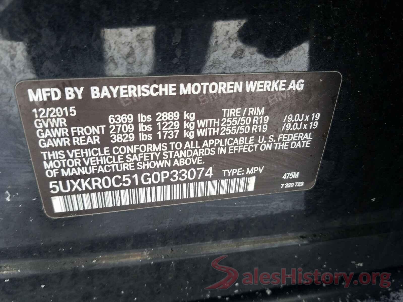 5UXKR0C51G0P33074 2016 BMW X5