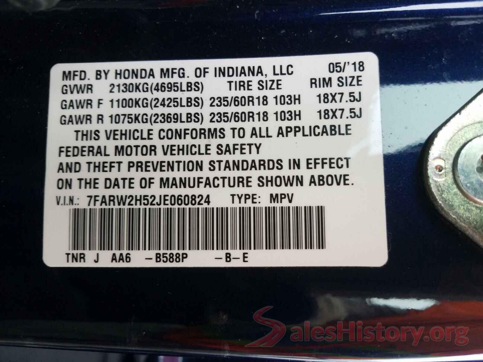 7FARW2H52JE060824 2018 HONDA CRV