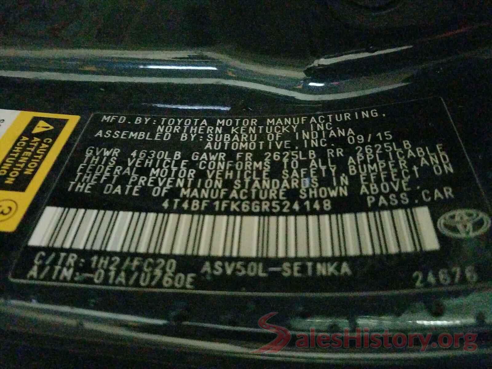 4T4BF1FK6GR524148 2016 TOYOTA CAMRY