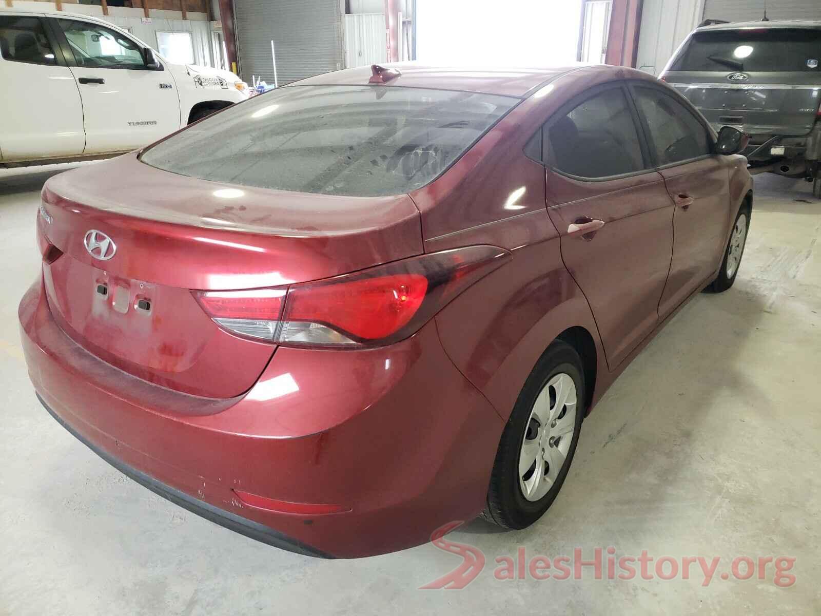 5NPDH4AE6GH758370 2016 HYUNDAI ELANTRA