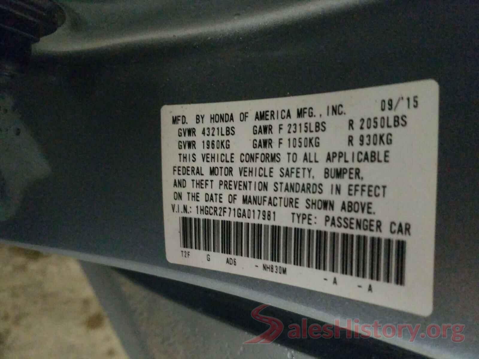 1HGCR2F71GA017981 2016 HONDA ACCORD