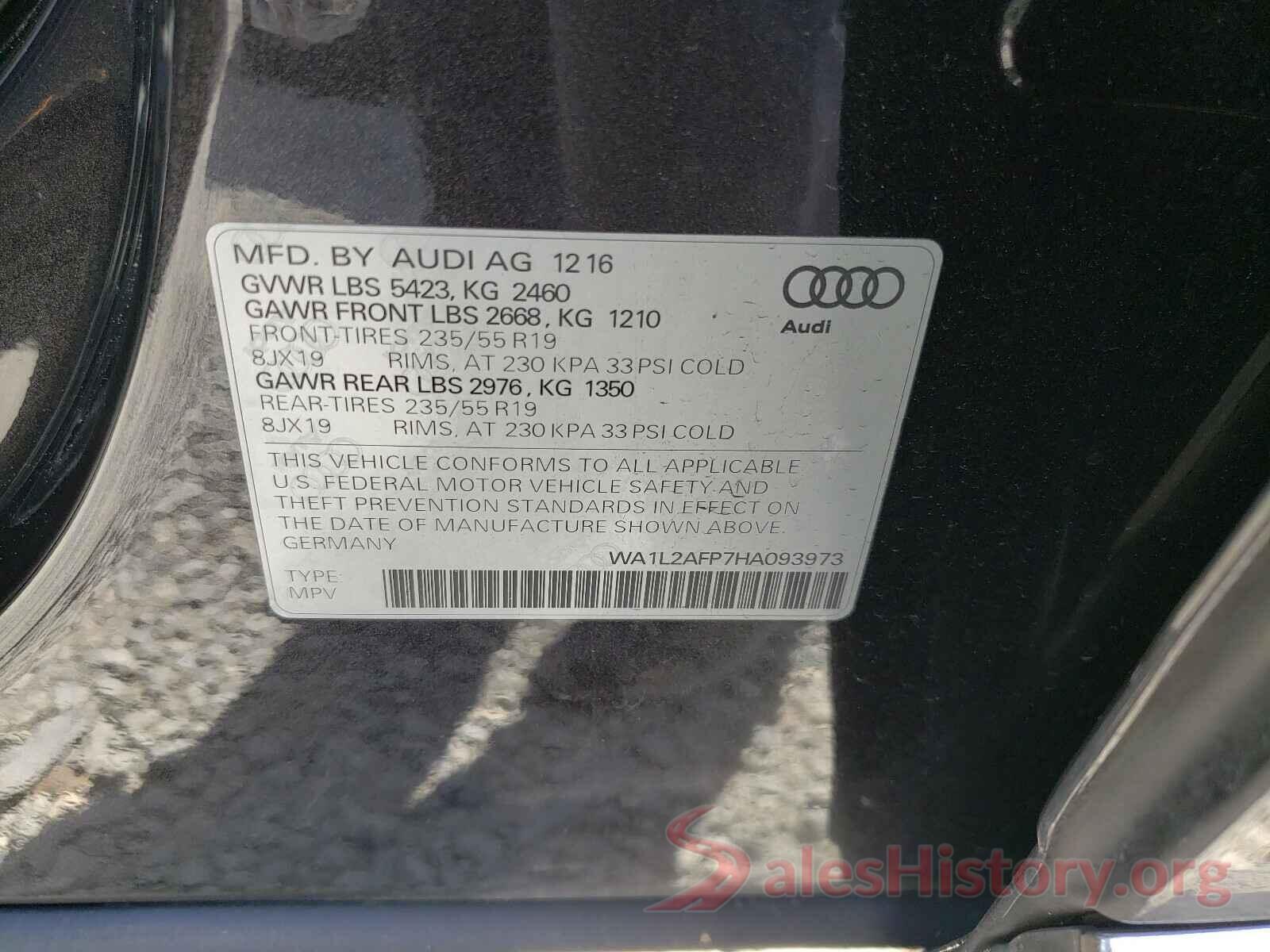 WA1L2AFP7HA093973 2017 AUDI Q5