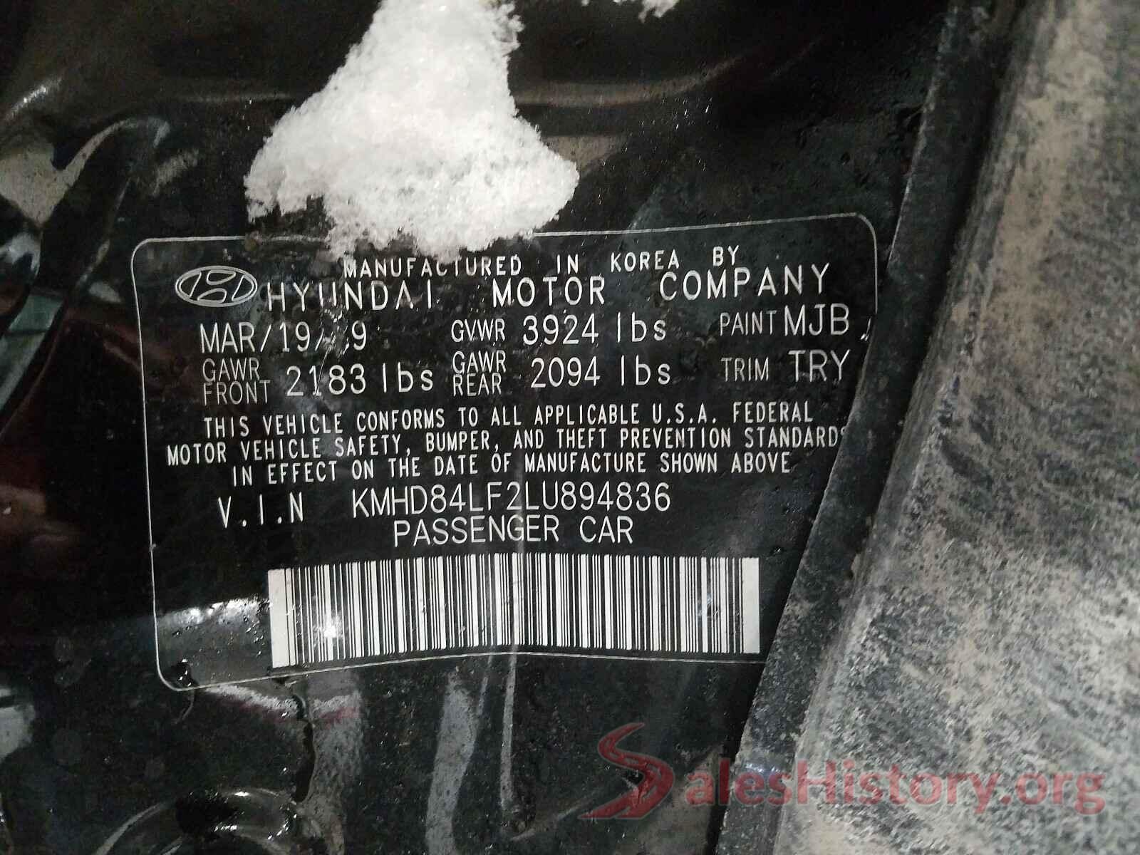 KMHD84LF2LU894836 2020 HYUNDAI ELANTRA