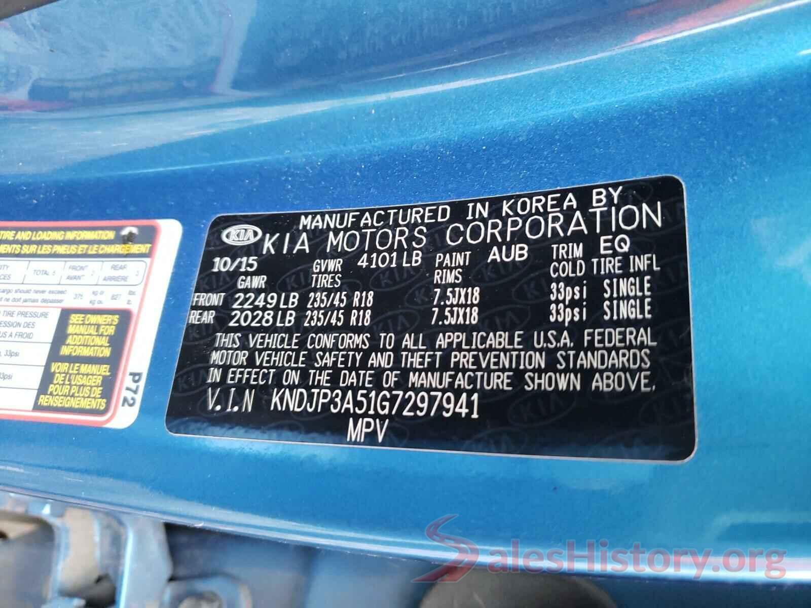 KNDJP3A51G7297941 2016 KIA SOUL