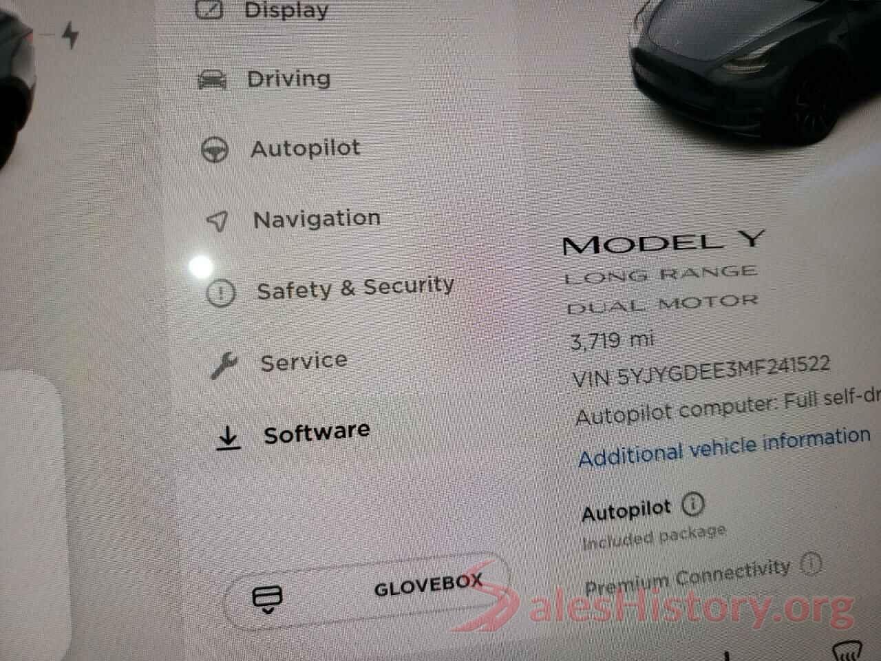 5YJYGDEE3MF241522 2021 TESLA MODEL Y