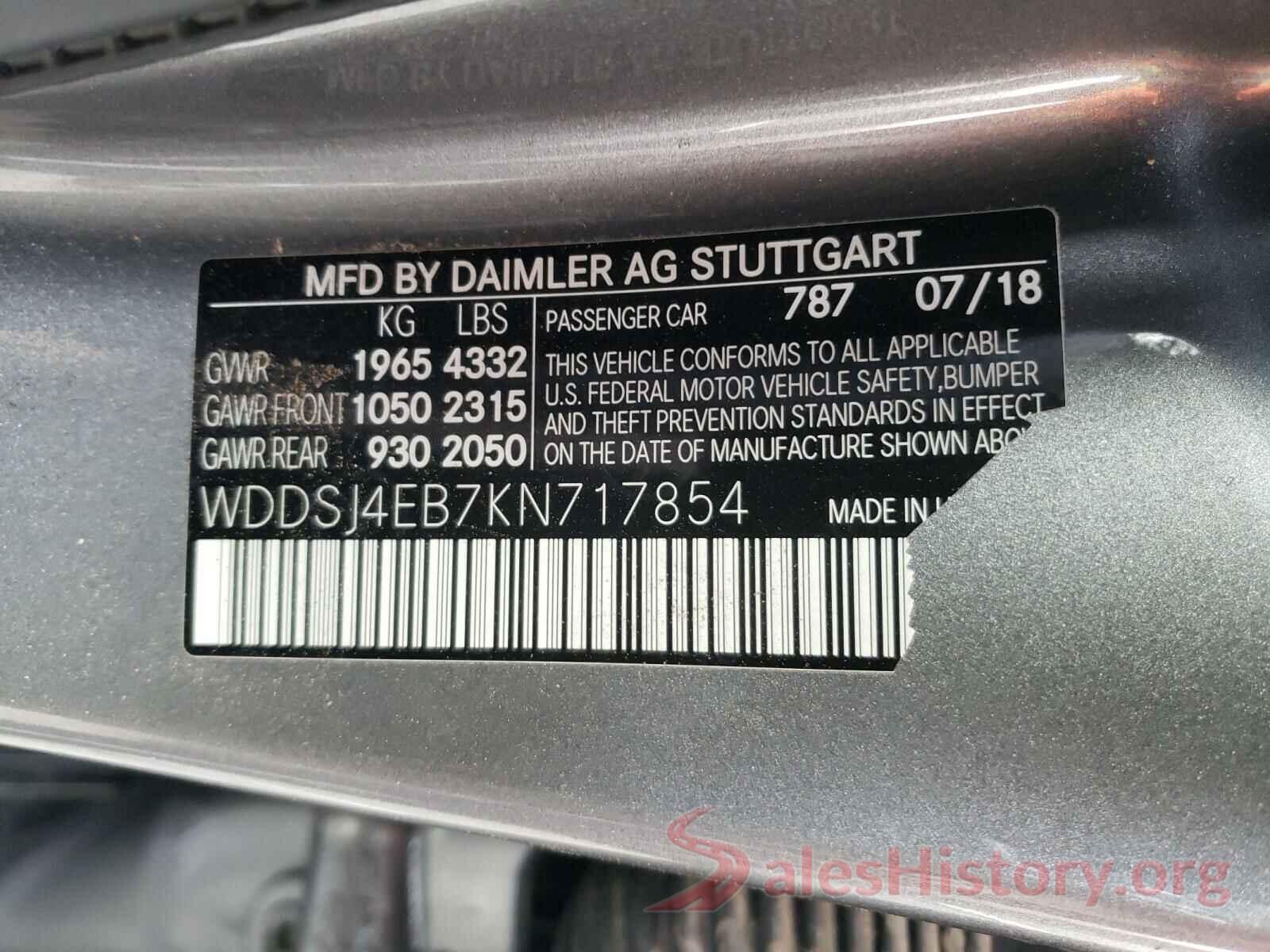 WDDSJ4EB7KN717854 2019 MERCEDES-BENZ C CLASS