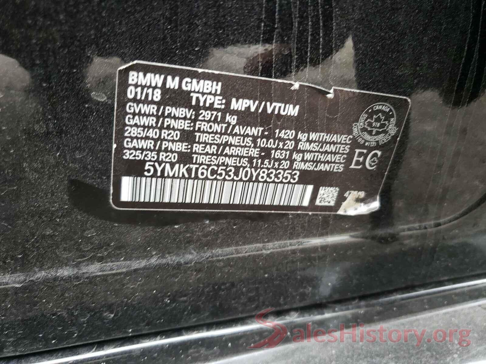 5YMKT6C53J0Y83353 2018 BMW X5