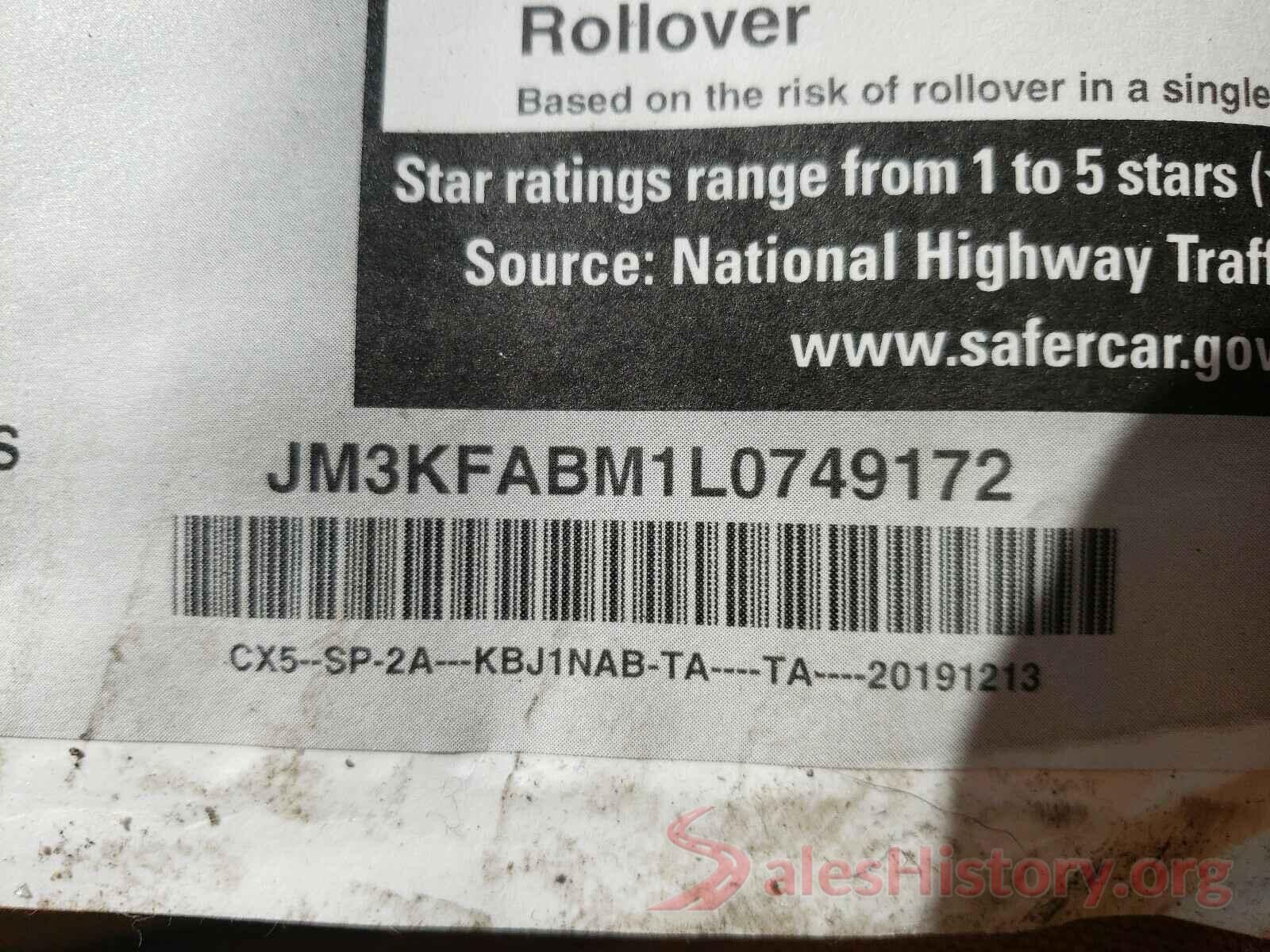 JM3KFABM1L0749172 2020 MAZDA CX-5