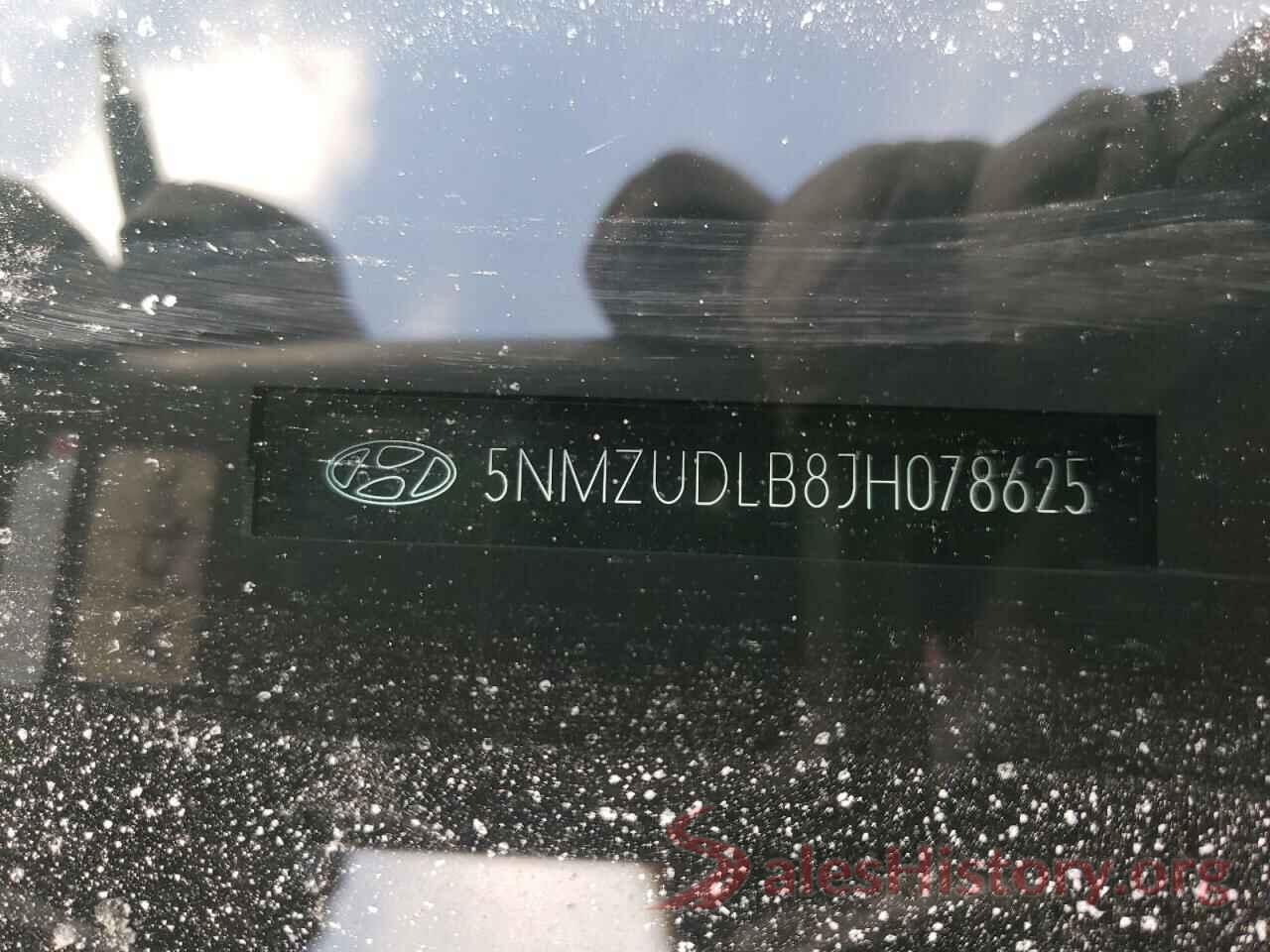 5NMZUDLB8JH078625 2018 HYUNDAI SANTA FE