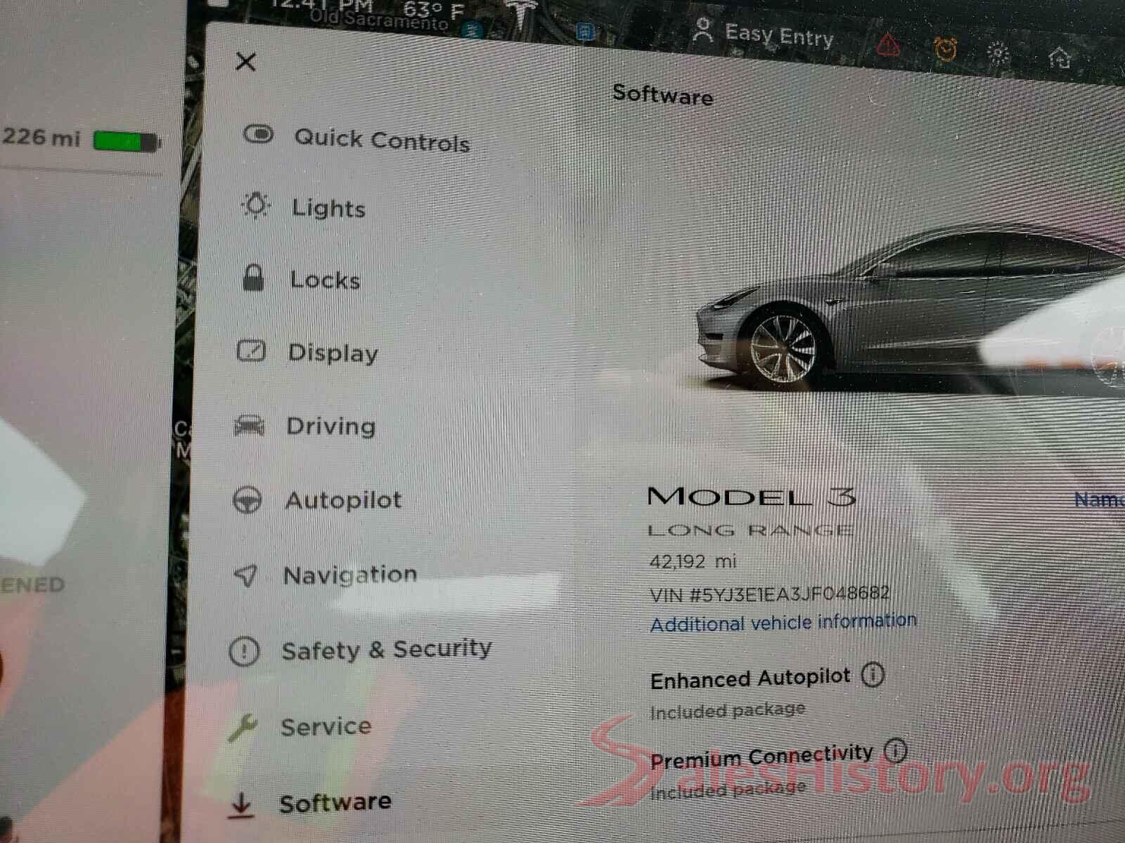 5YJ3E1EA3JF048682 2018 TESLA MODEL 3