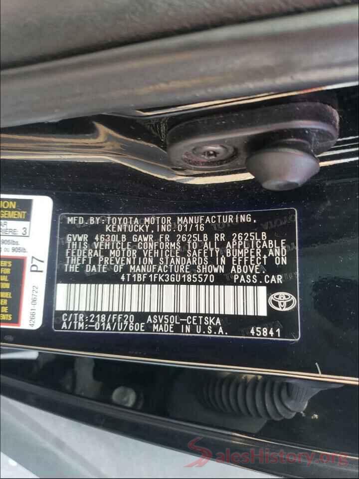 4T1BF1FK3GU185570 2016 TOYOTA CAMRY