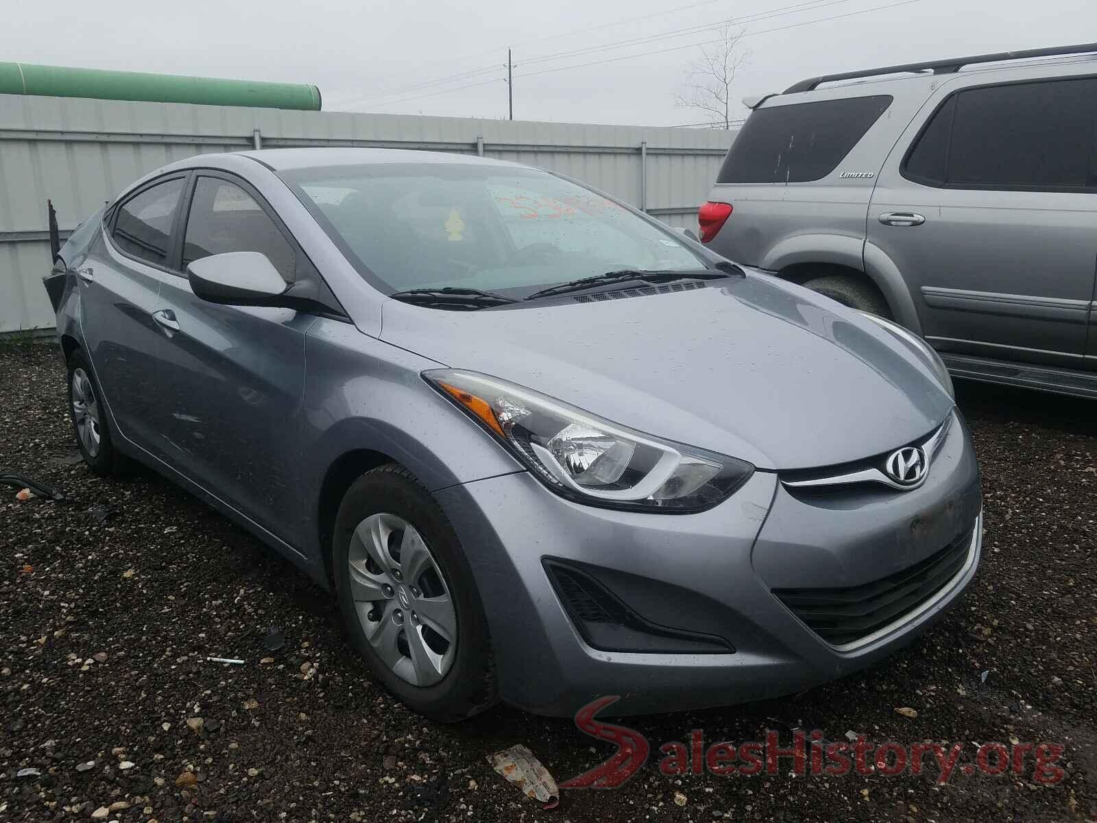 5NPDH4AE4GH696869 2016 HYUNDAI ELANTRA