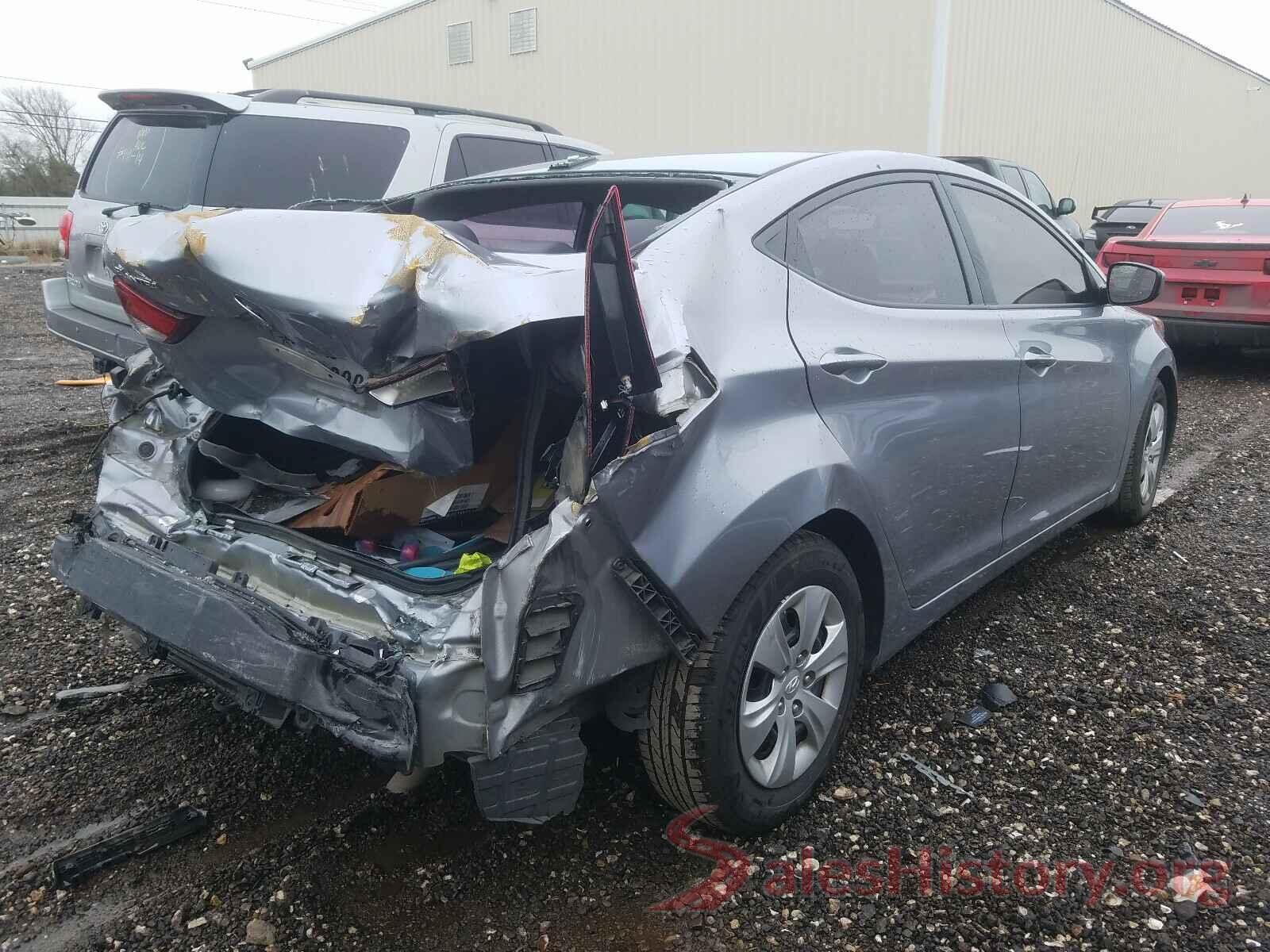 5NPDH4AE4GH696869 2016 HYUNDAI ELANTRA