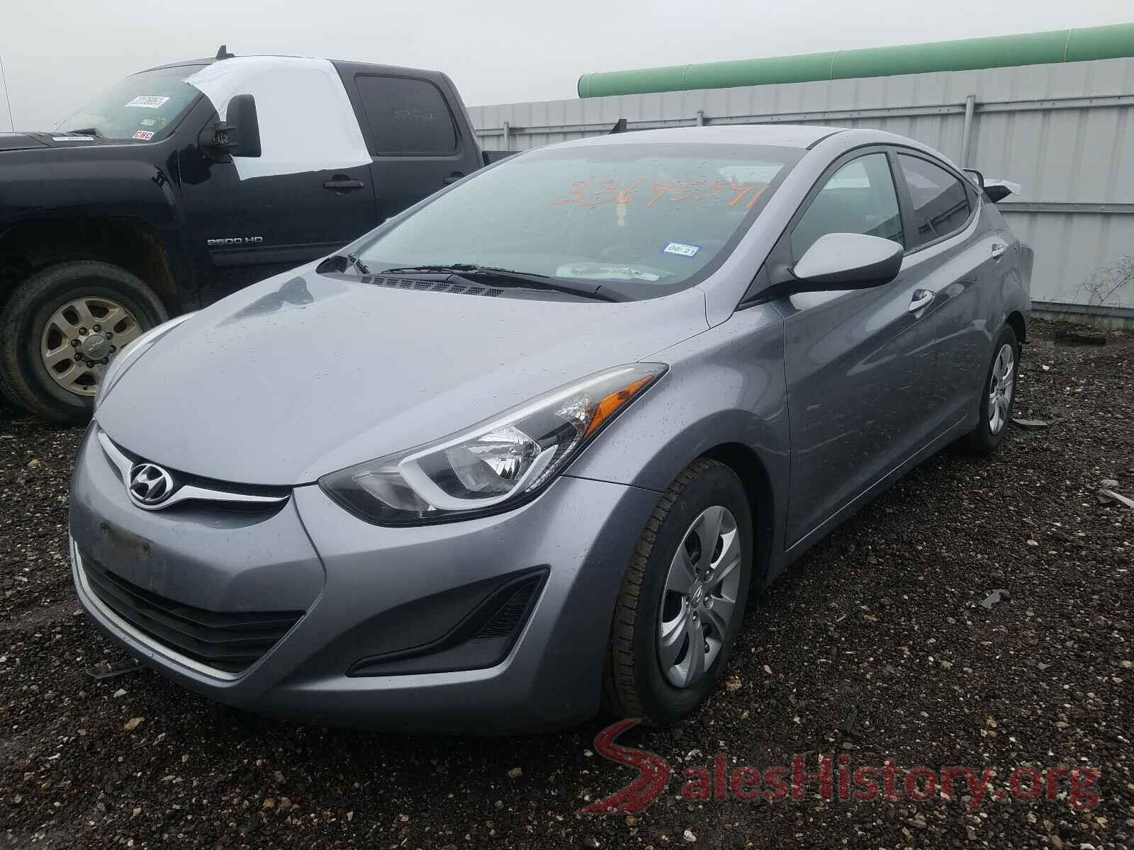 5NPDH4AE4GH696869 2016 HYUNDAI ELANTRA