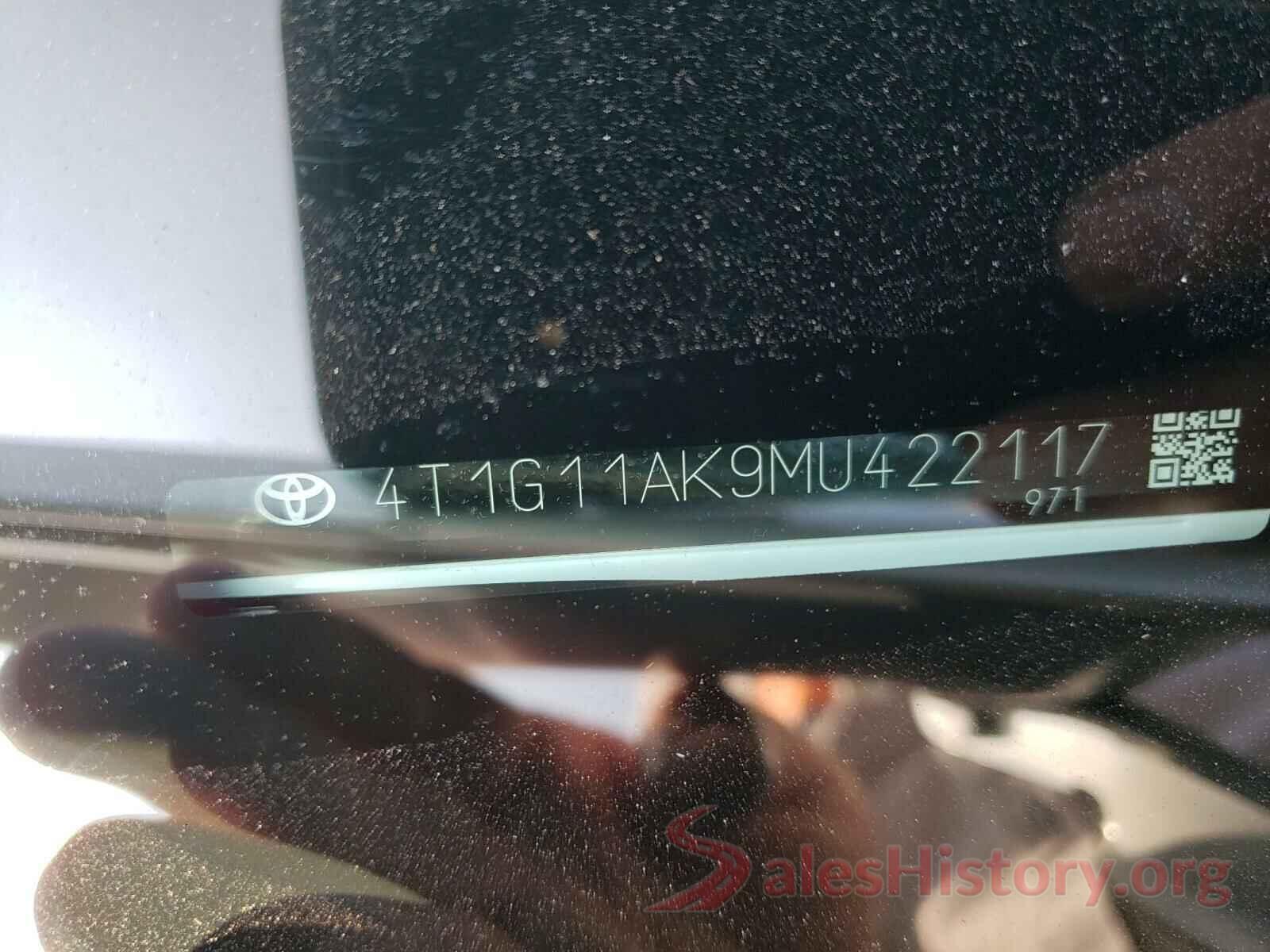 4T1G11AK9MU422117 2021 TOYOTA CAMRY