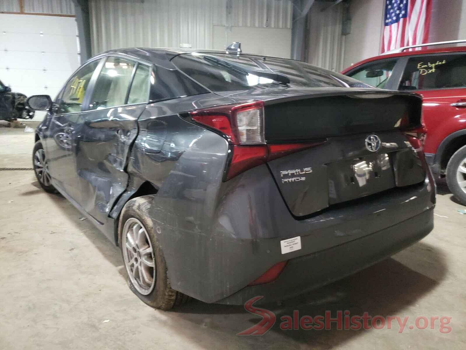 JTDL9RFU7K3008406 2019 TOYOTA PRIUS