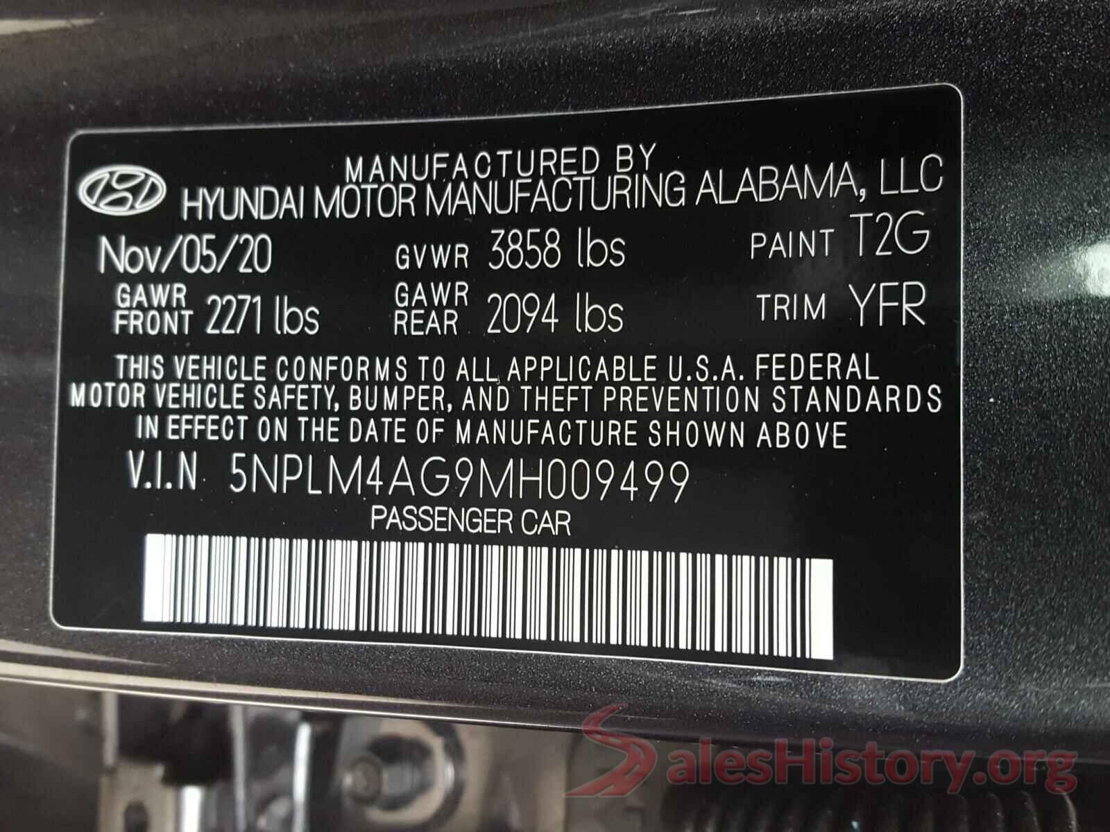 5NPLM4AG9MH009499 2021 HYUNDAI ELANTRA