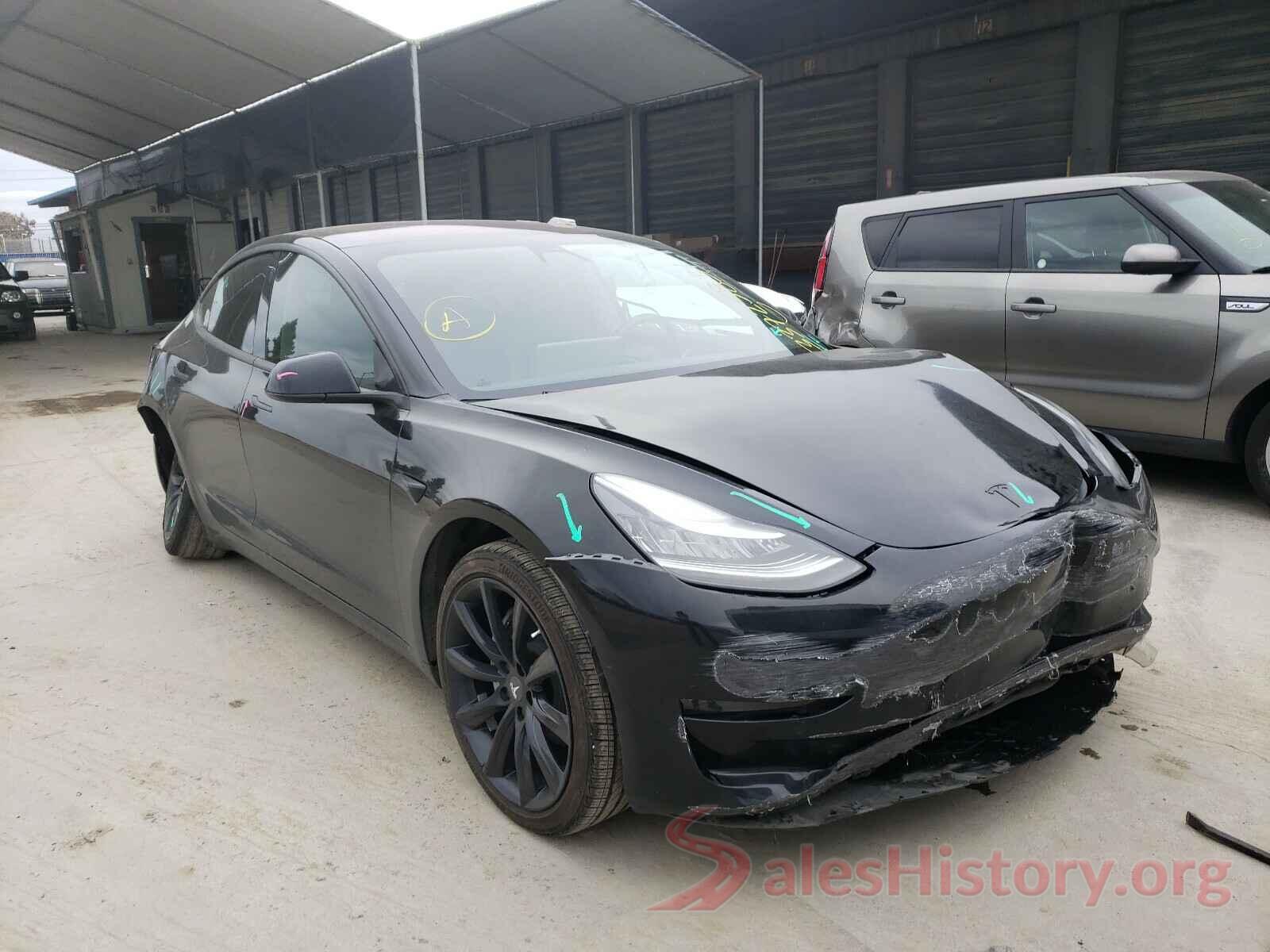 5YJ3E1EA7JF004460 2018 TESLA MODEL 3