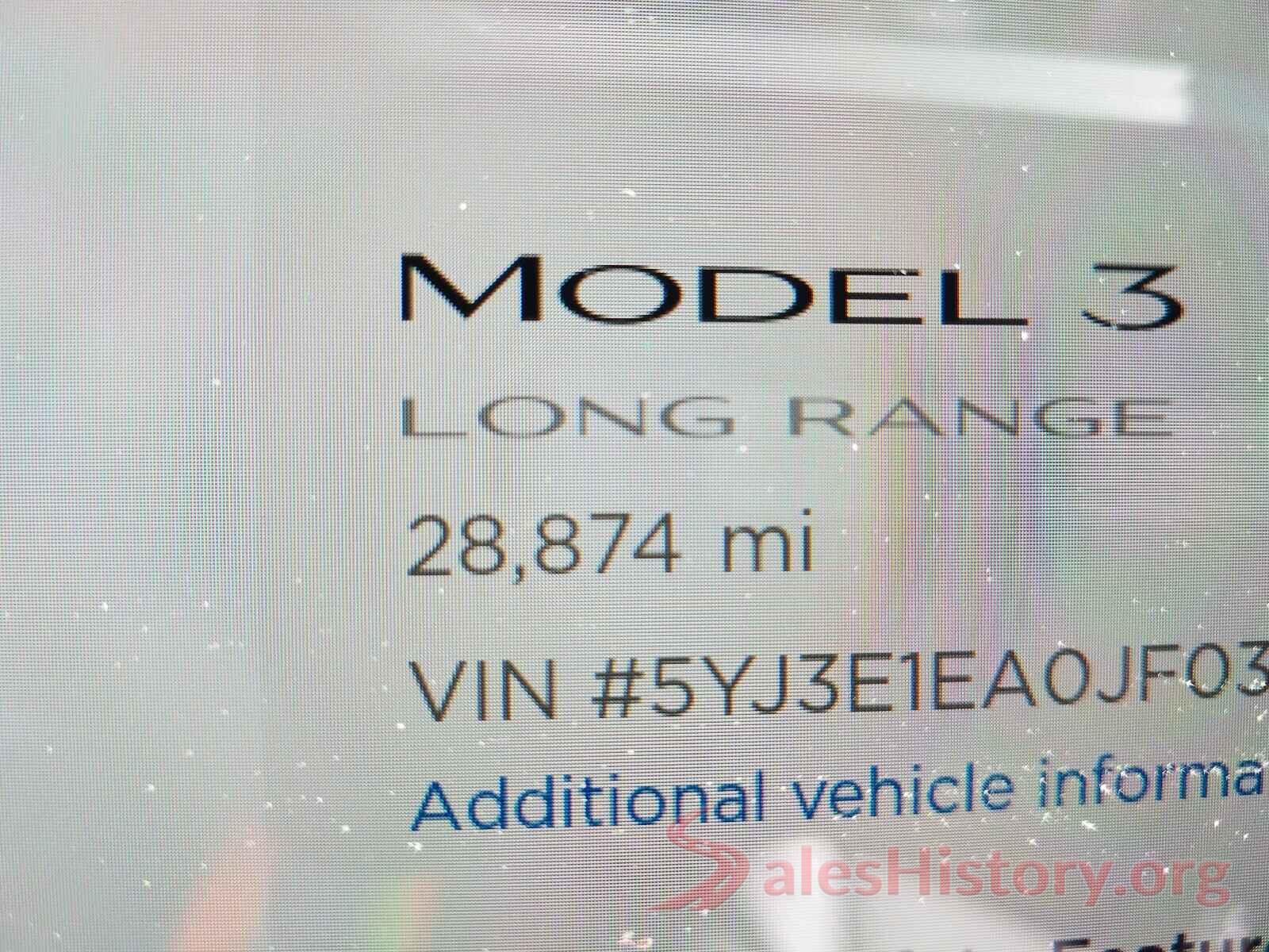 5YJ3E1EA0JF036540 2018 TESLA MODEL 3