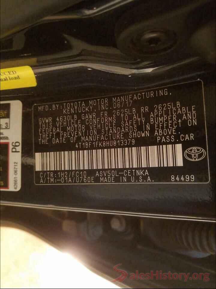 4T1BF1FK8HU813379 2017 TOYOTA CAMRY