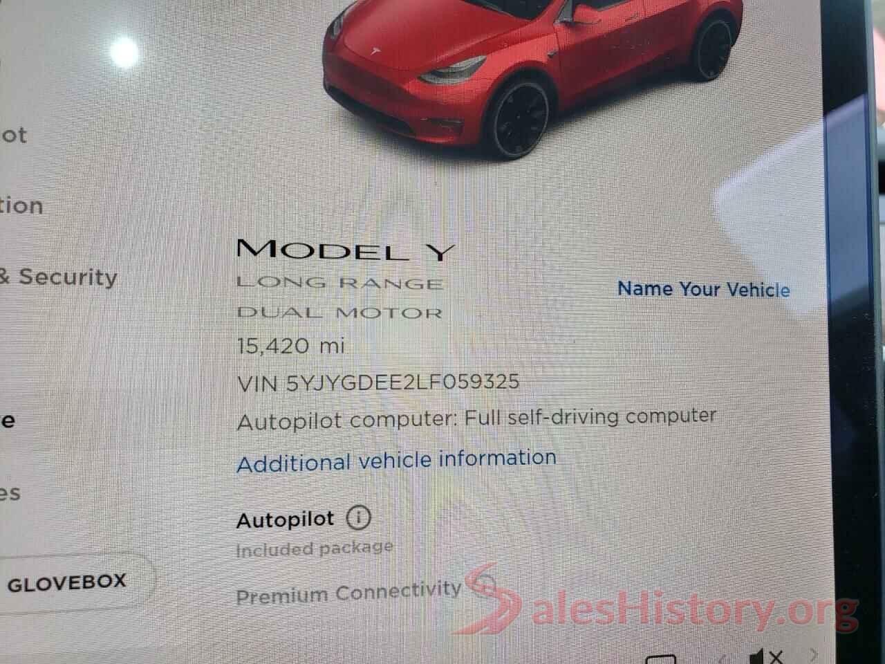 5YJYGDEE2LF059325 2020 TESLA MODEL Y