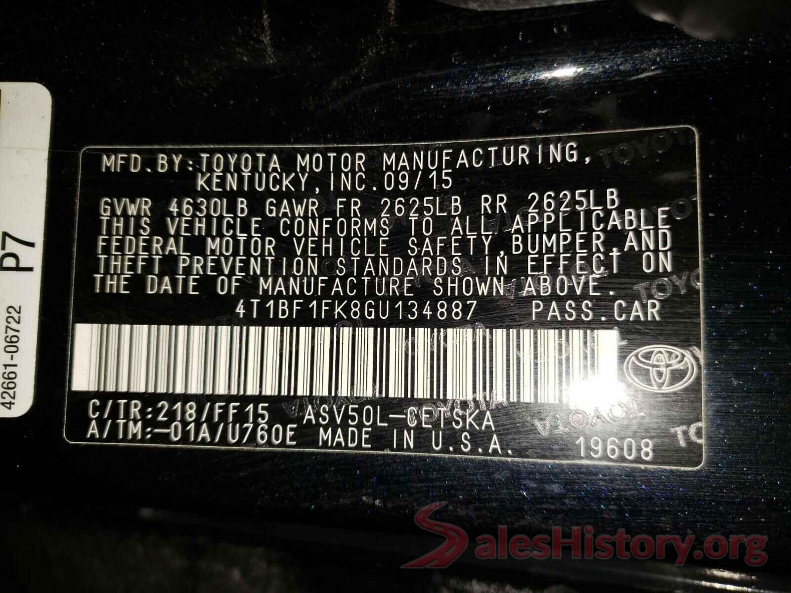 4T1BF1FK8GU134887 2016 TOYOTA CAMRY