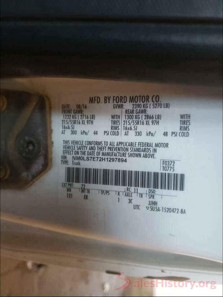 NM0LS7E72H1297894 2017 FORD TRANSIT CO