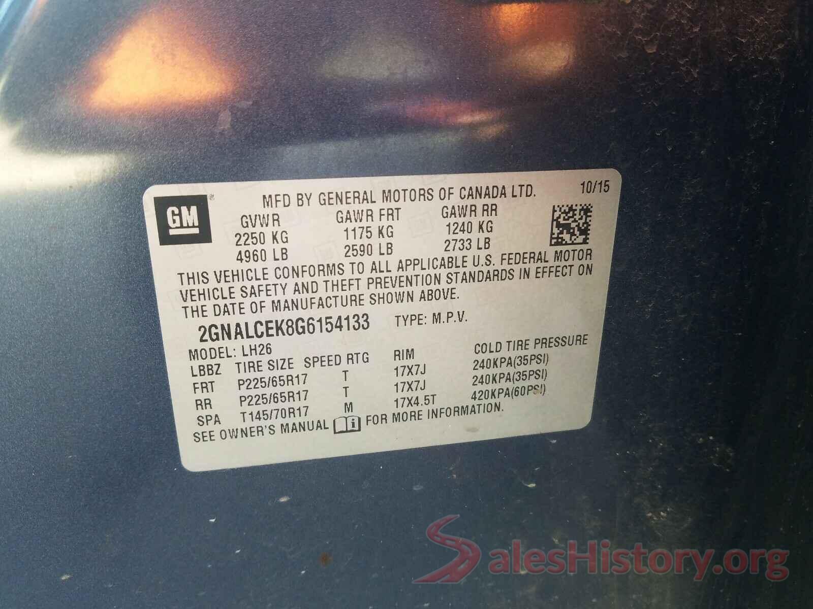 2GNALCEK8G6154133 2016 CHEVROLET EQUINOX