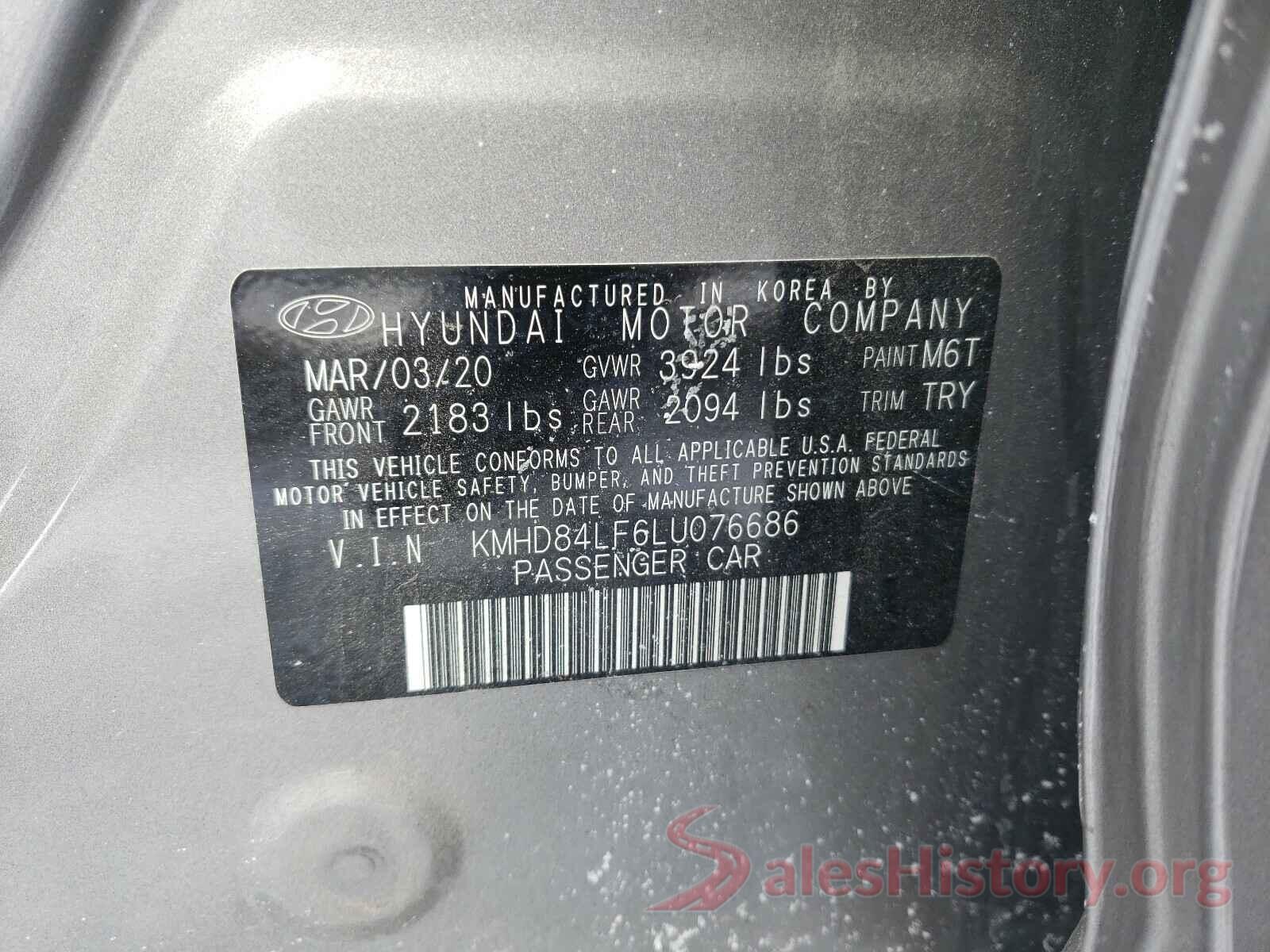 KMHD84LF6LU076686 2020 HYUNDAI ELANTRA