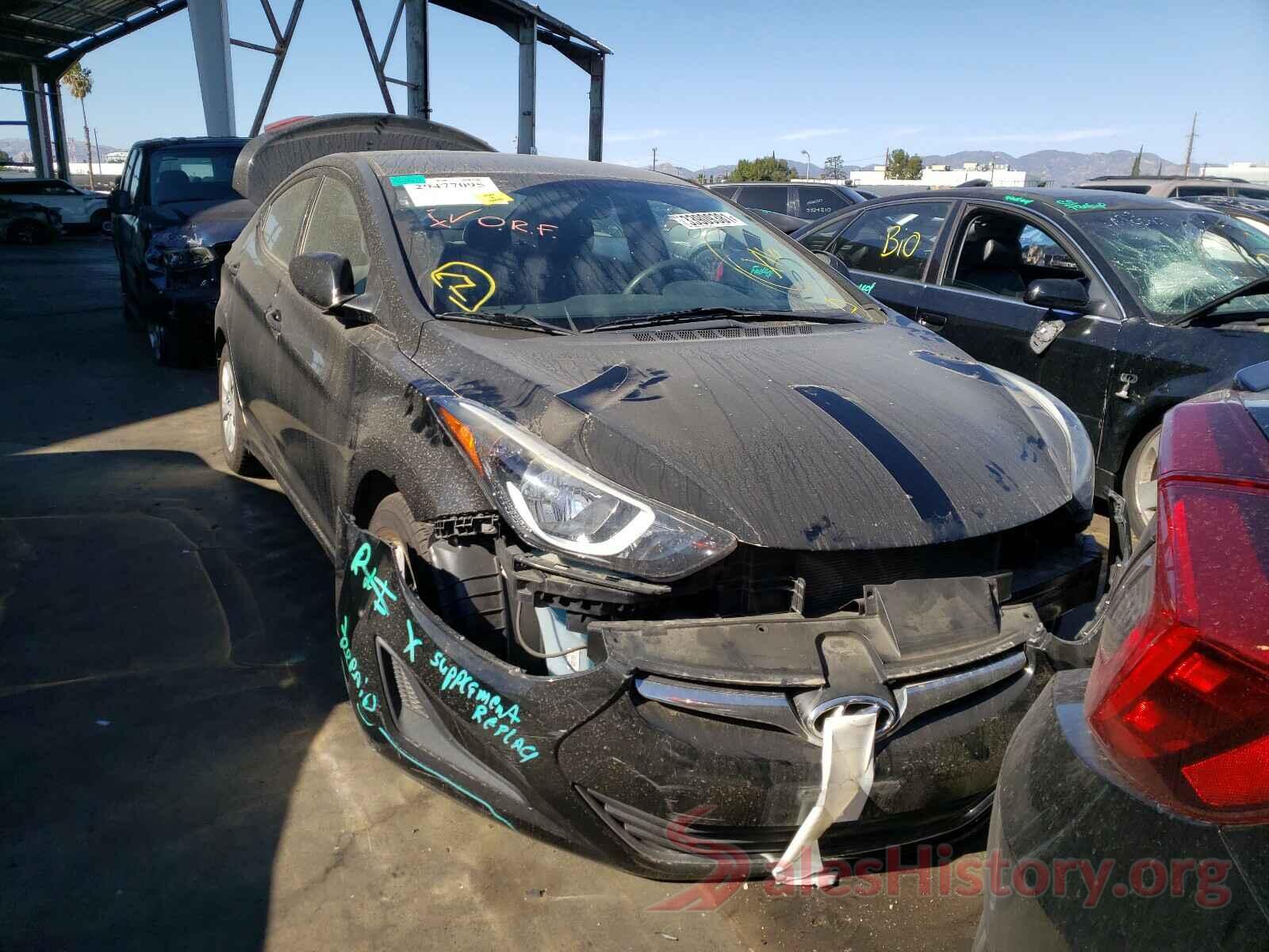 5NPDH4AE1GH672173 2016 HYUNDAI ELANTRA