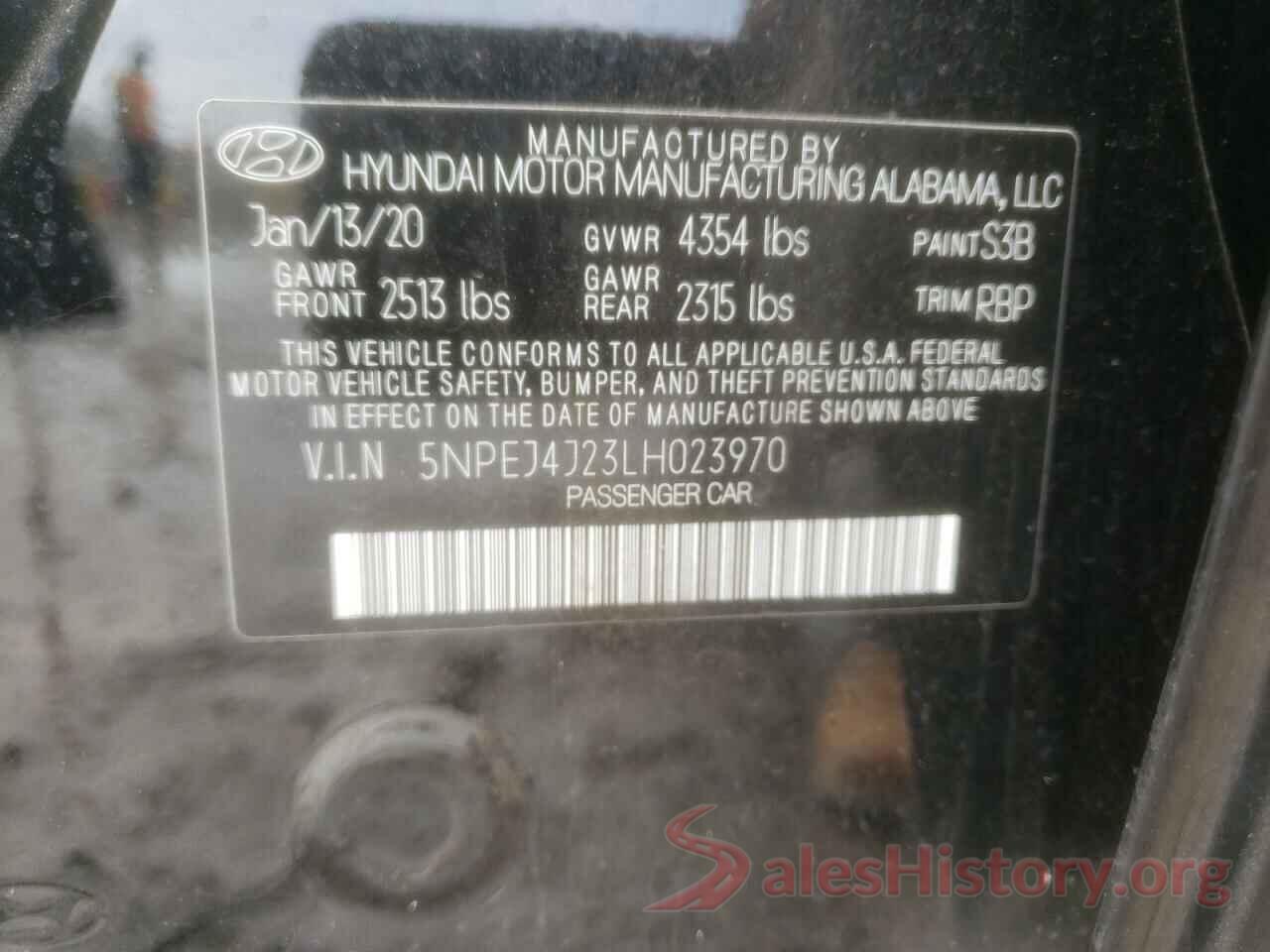 5NPEJ4J23LH023970 2020 HYUNDAI SONATA