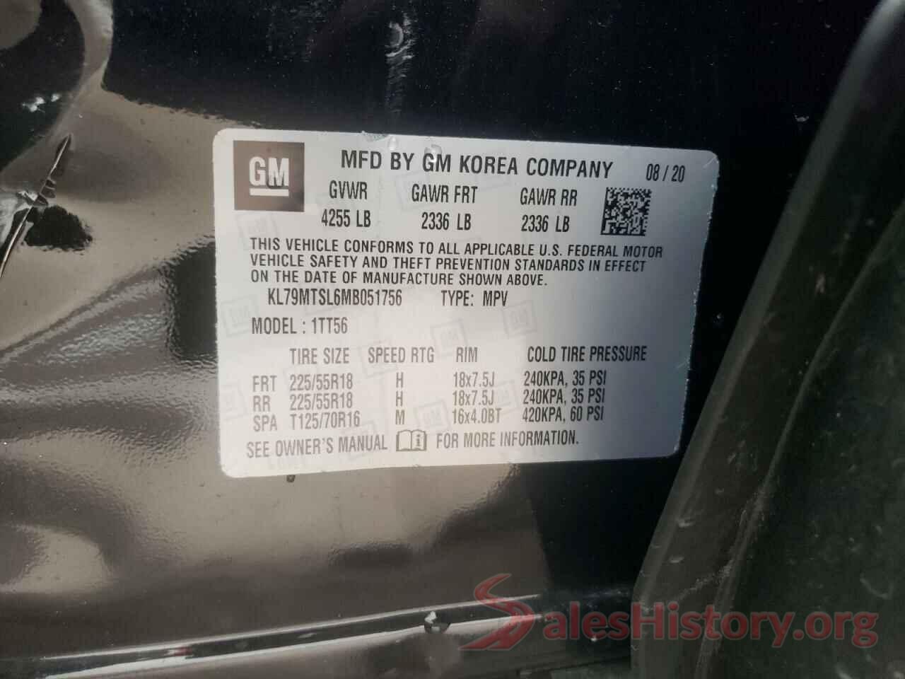 KL79MTSL6MB051756 2021 CHEVROLET TRAILBLZR