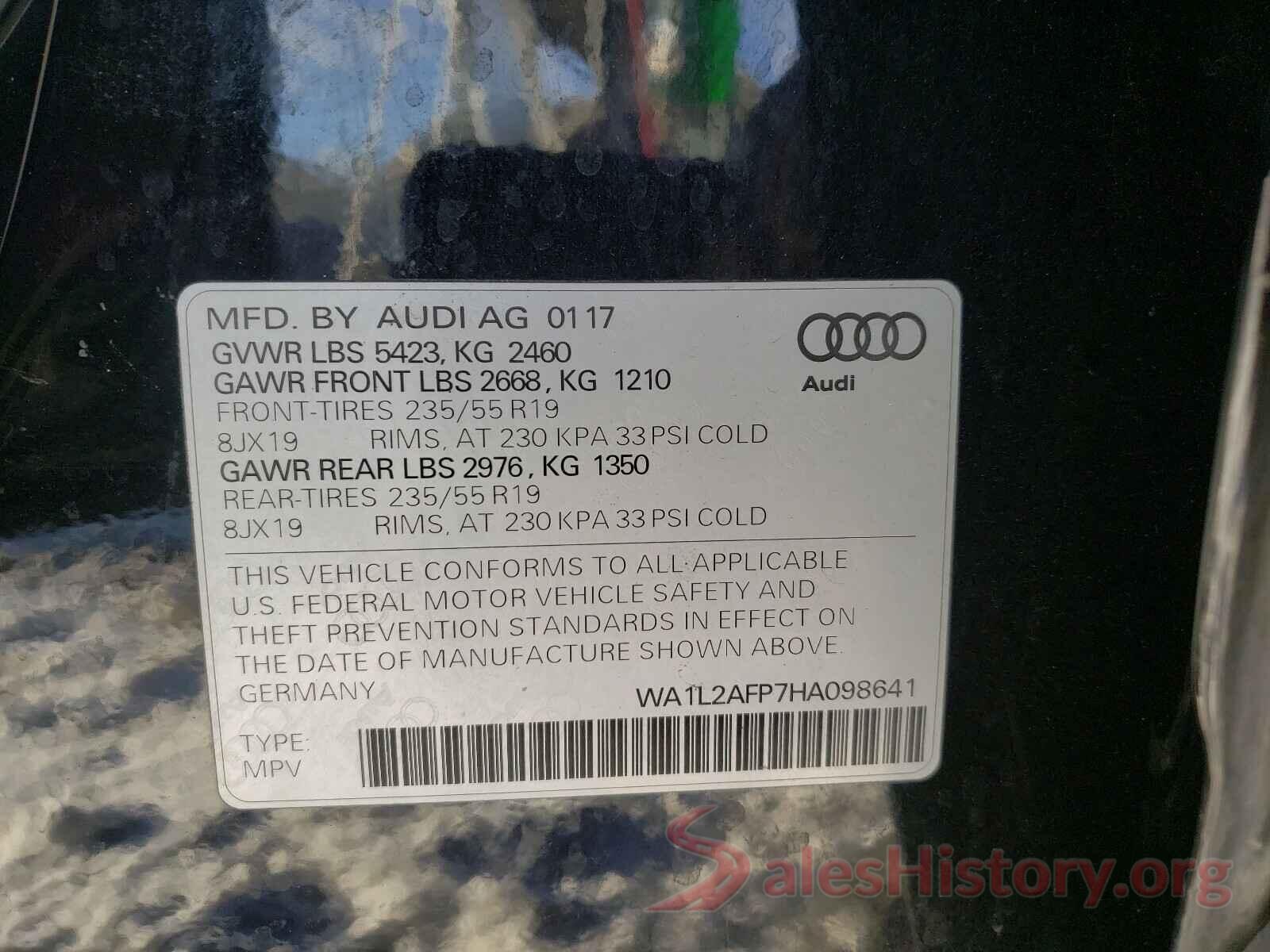 WA1L2AFP7HA098641 2017 AUDI Q5