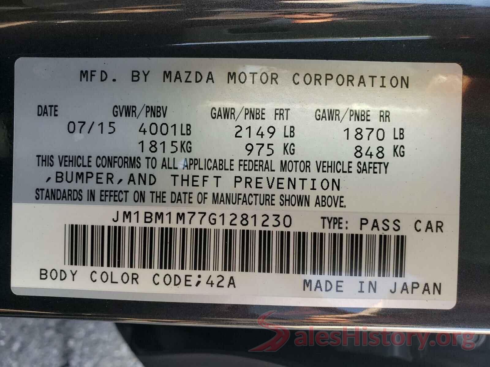 JM1BM1M77G1281230 2016 MAZDA 3