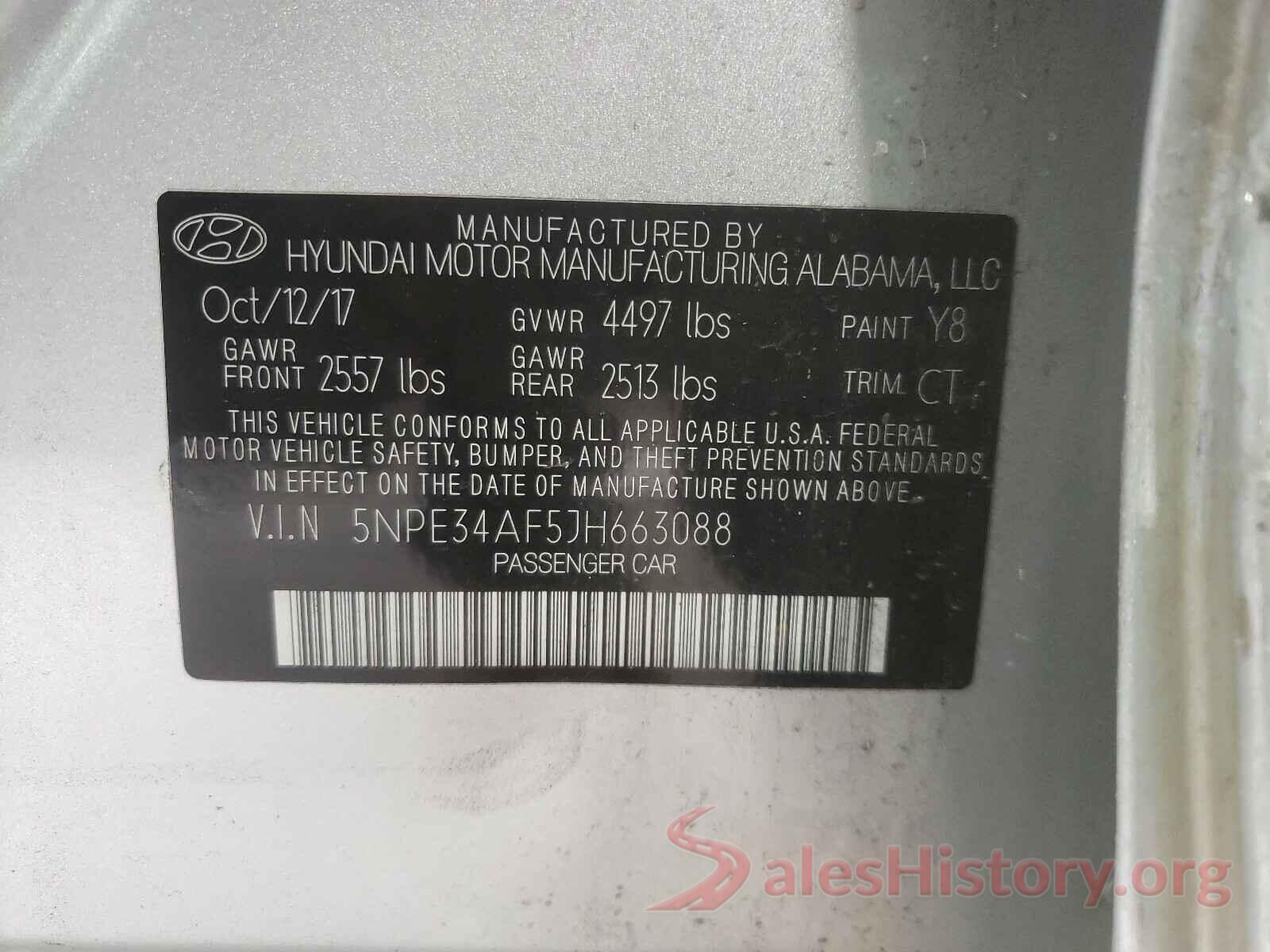 5NPE34AF5JH663088 2018 HYUNDAI SONATA