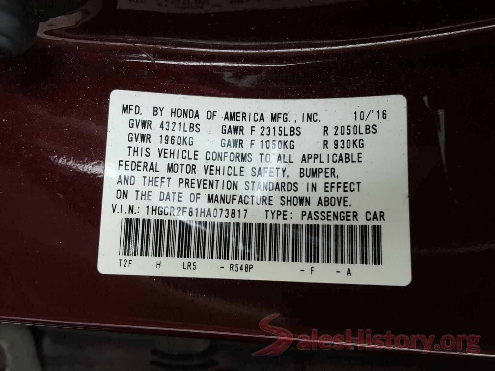 1HGCR2F81HA073817 2017 HONDA ACCORD