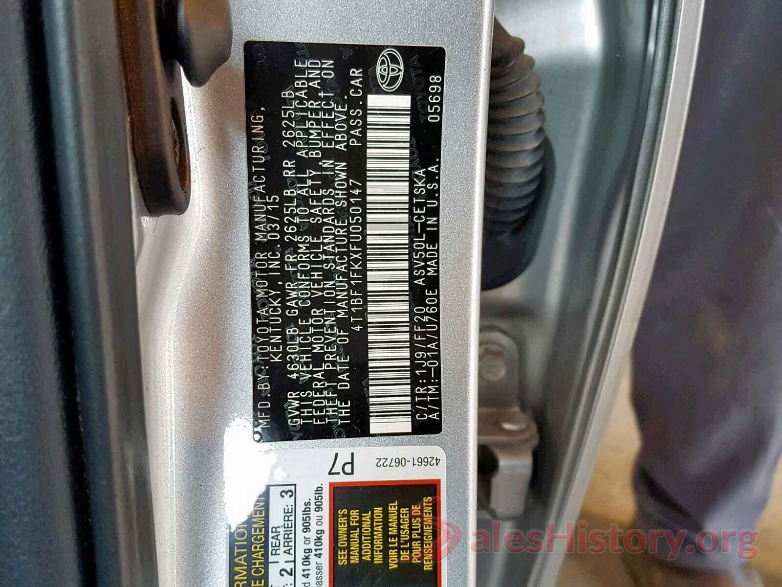 4T1BF1FKXFU050147 2015 TOYOTA CAMRY