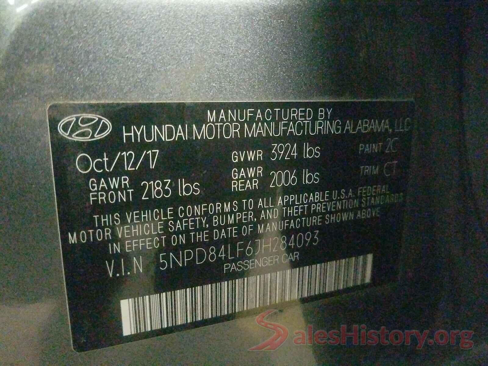 5NPD84LF6JH284093 2018 HYUNDAI ELANTRA