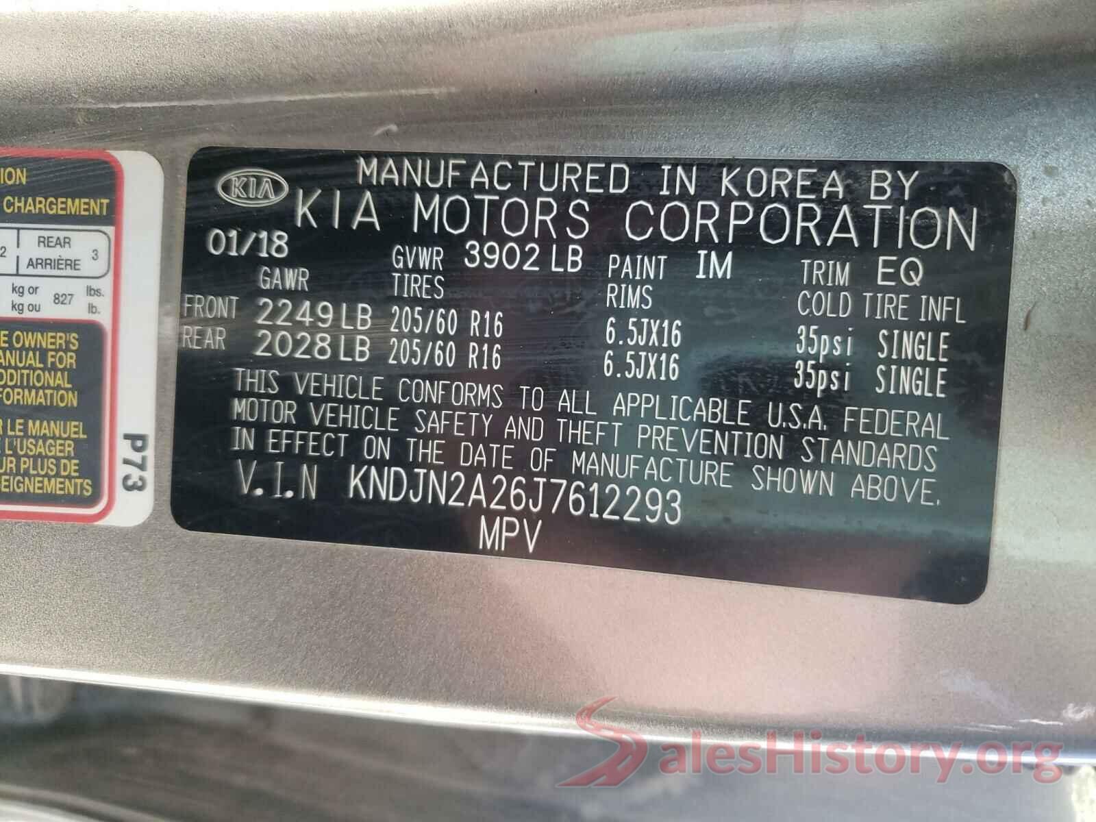 KNDJN2A26J7612293 2018 KIA SOUL