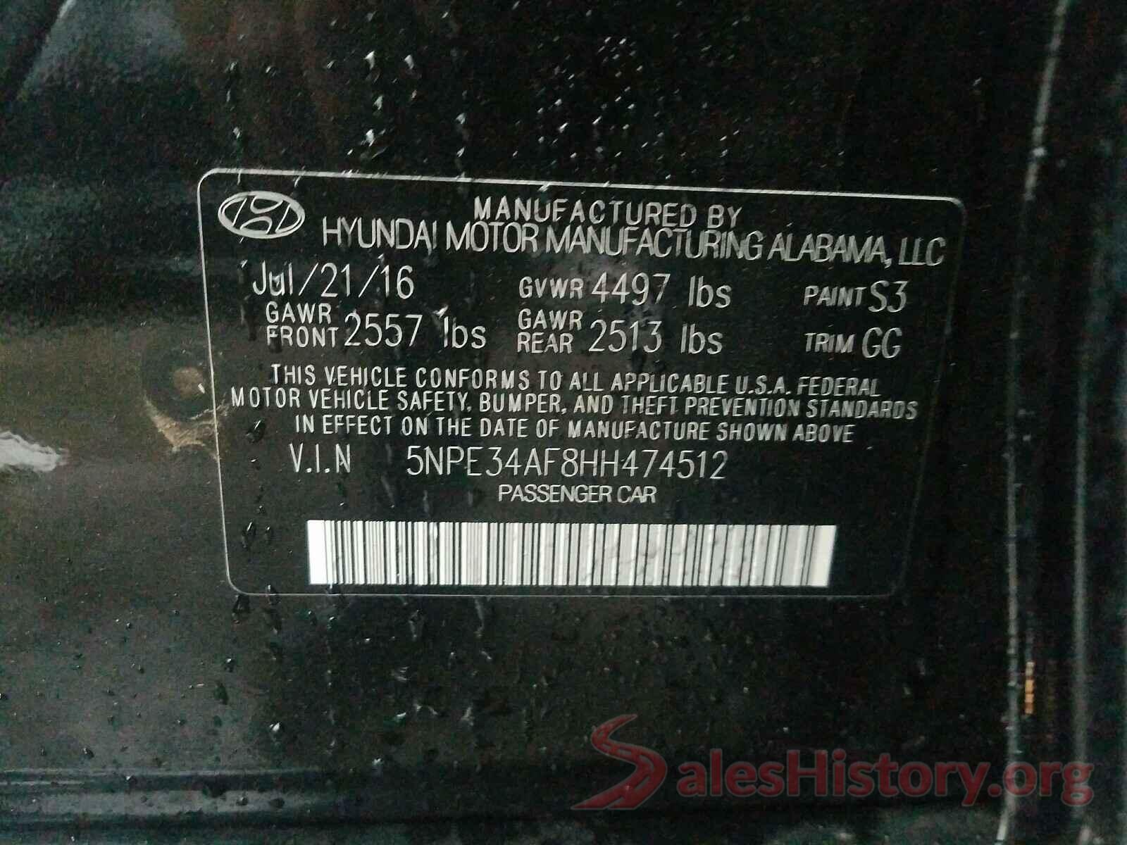 5NPE34AF8HH474512 2017 HYUNDAI SONATA