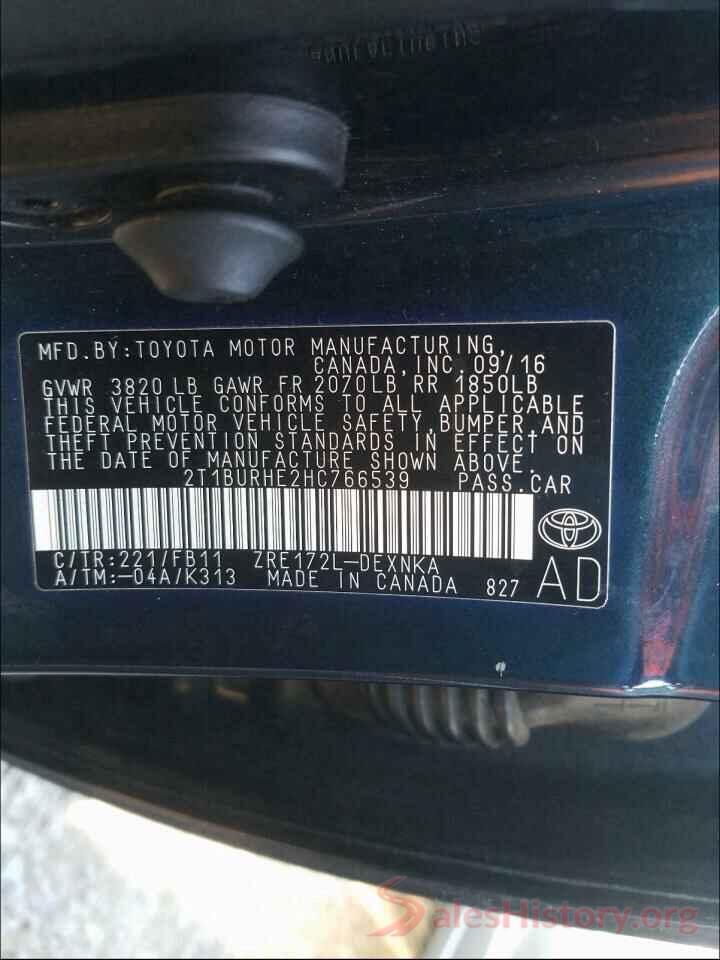 2T1BURHE2HC766539 2017 TOYOTA CAMRY