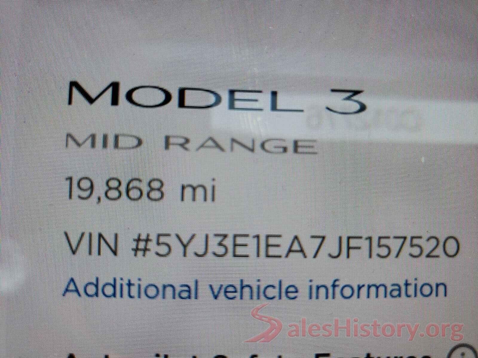 5YJ3E1EA7JF157520 2018 TESLA MODEL 3