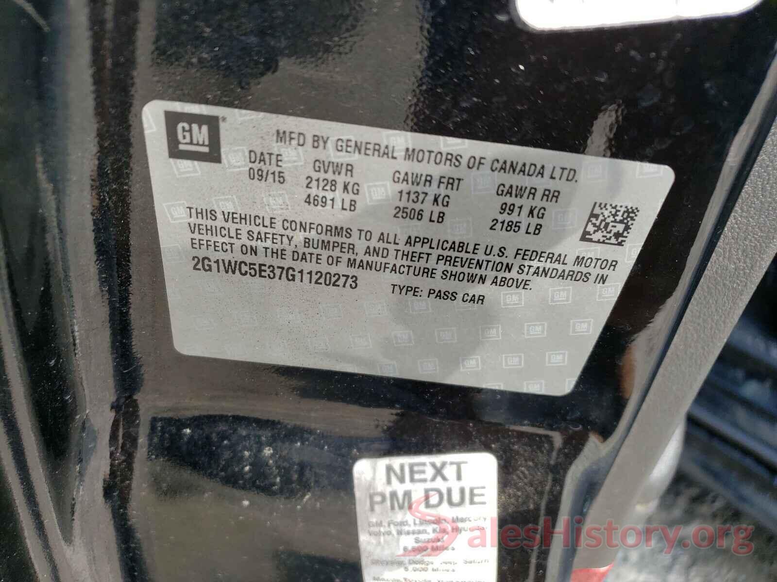 2G1WC5E37G1120273 2016 CHEVROLET IMPALA