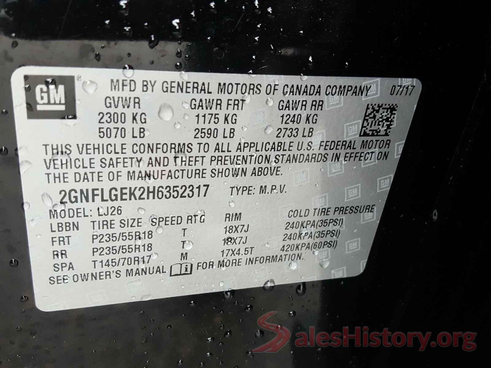 2GNFLGEK2H6352317 2017 CHEVROLET EQUINOX