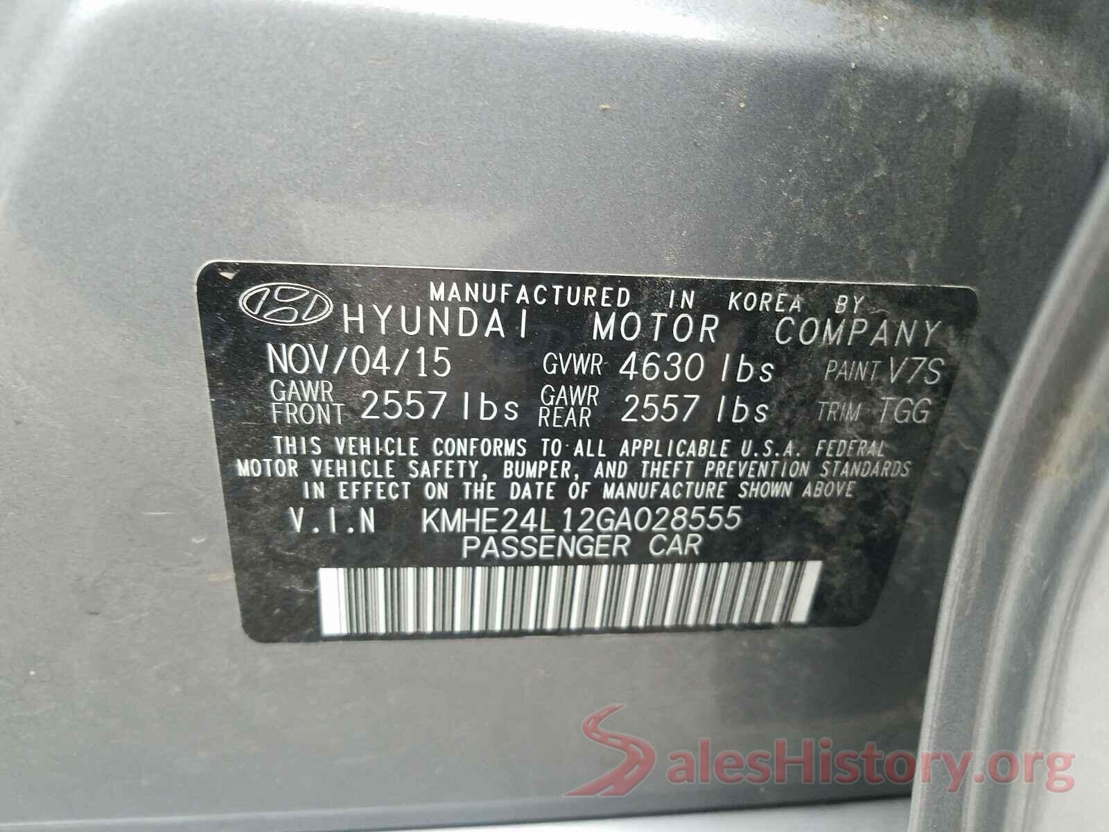 KMHE24L12GA028555 2016 HYUNDAI SONATA