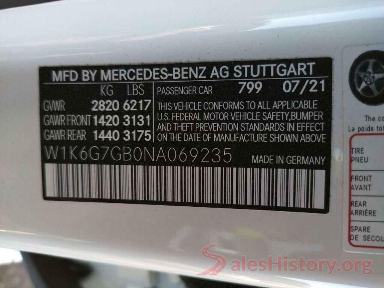 W1K6G7GB0NA069235 2022 MERCEDES-BENZ ALL OTHER