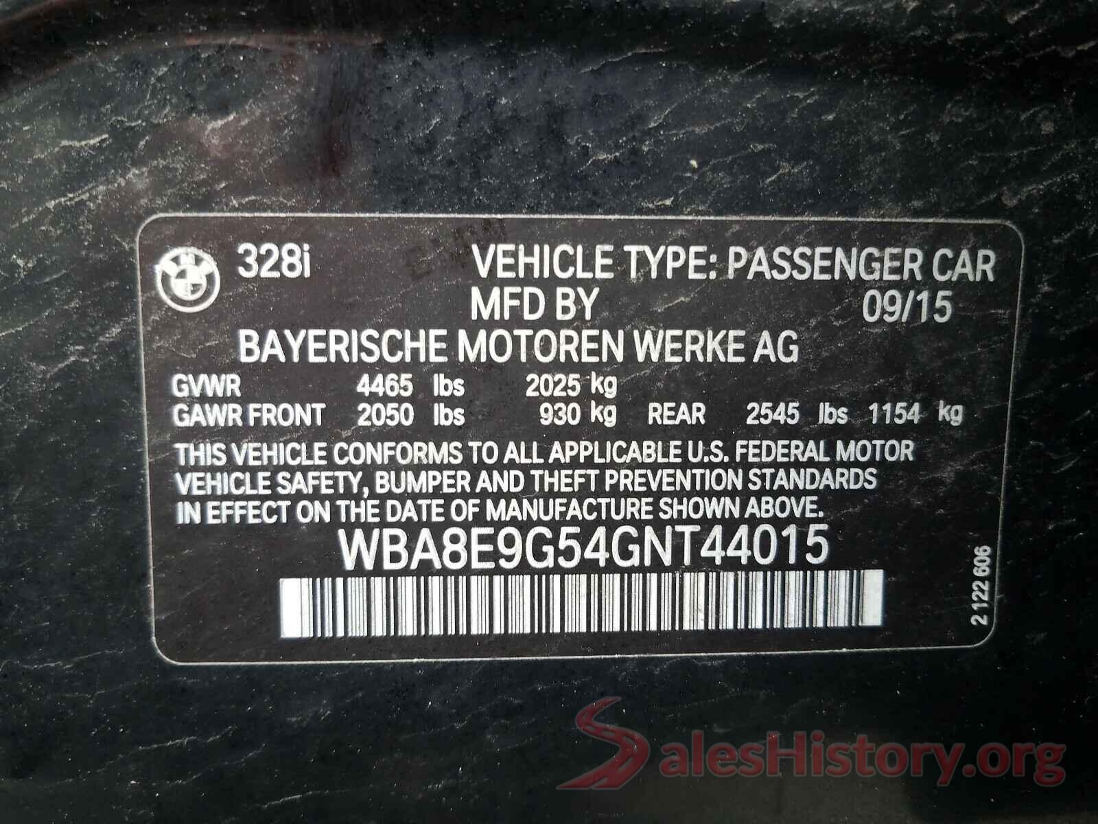 WBA8E9G54GNT44015 2016 BMW 3 SERIES