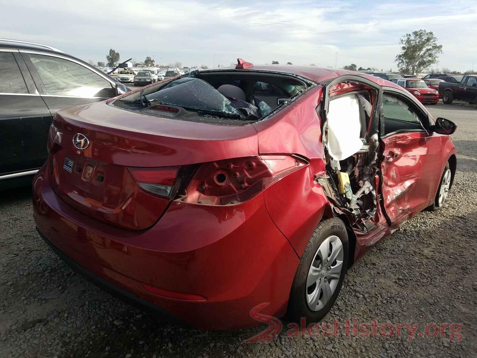 5NPDH4AE4GH750039 2016 HYUNDAI ELANTRA