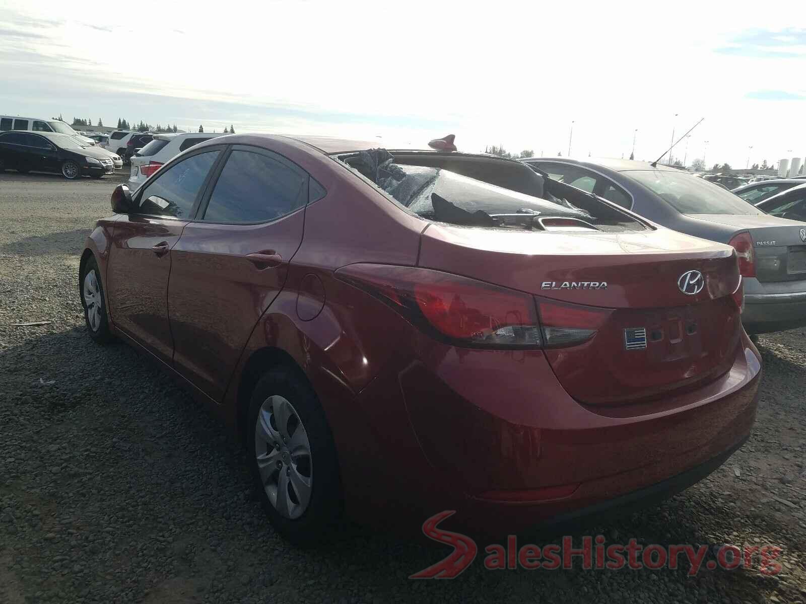 5NPDH4AE4GH750039 2016 HYUNDAI ELANTRA